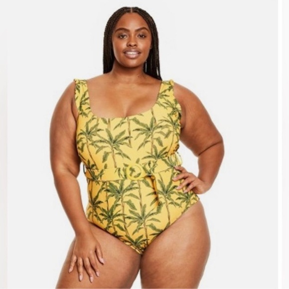 NWOT agua BenditA x Target Swimsuit size 2X sold out yellow with green - Picture 6 of 16